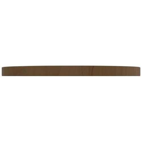 Bordplade brun Ø40x2,5 cm massivt fyrretræ