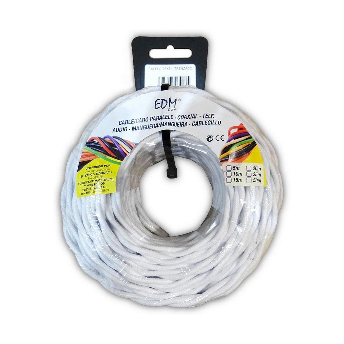 EDM Product kabel 2 x 1 mm - hvid, 25 m (11985)
