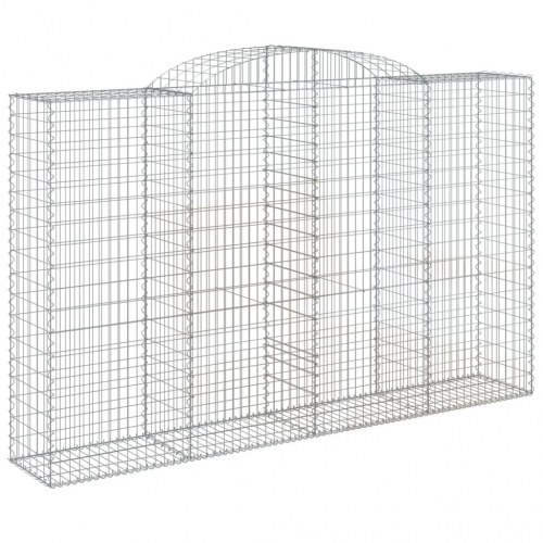 Buede gabionkurve - 3 stk. 300×50×180/200 cm i galvaniseret jern