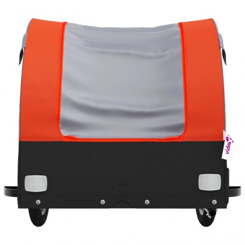 Cykelanhænger til last - 45 kg, jern, sort/orange