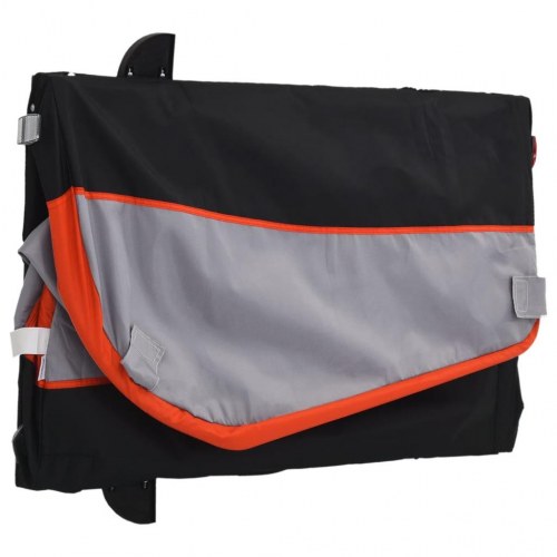Cykelanhænger til last - 45 kg, jern, sort/orange