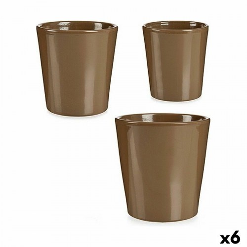 Ibergarden grydesæt i ler - taupe, 16,5 × 16 × 16,5 cm (6 stk)