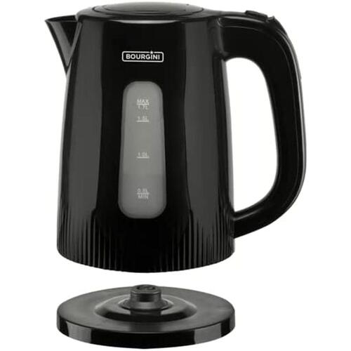 Vandkedel og Elektrisk Tekedel Bourgini 230016 Sort 2200 W 1,7 L