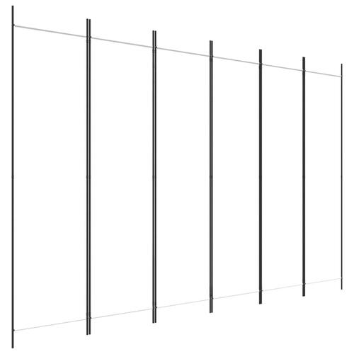 6-panels rumdeler 300x200 cm stof hvid