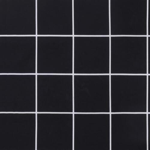Stolehynder 2 stk. 50x50x7 cm stof ternet mønster sort
