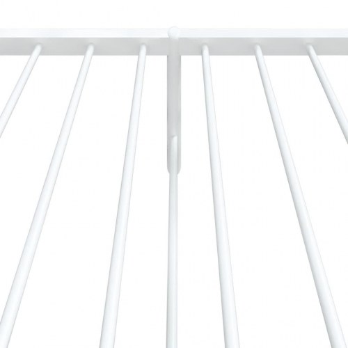Sengeramme med sengegavl og fodgærde 75x190 cm metal hvid
