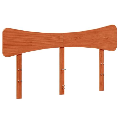 Sengegavl 150 cm massivt fyrretræ gyldenbrun