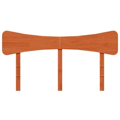 Sengegavl 150 cm massivt fyrretræ gyldenbrun