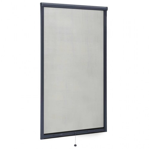 Nedrulleligt insektnet til vinduer 90x170 cm antracitgrå