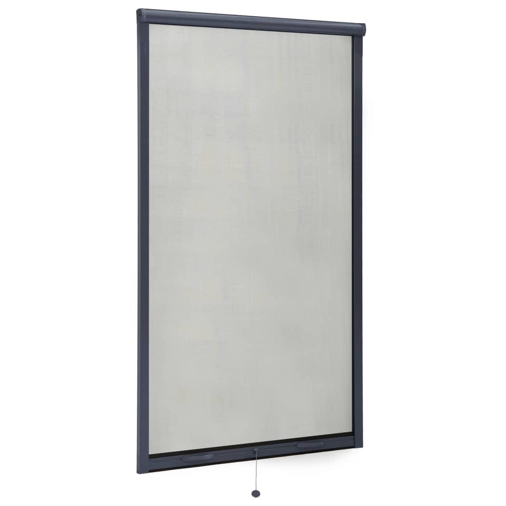Nedrulleligt insektnet til vinduer 90x170 cm antracitgrå