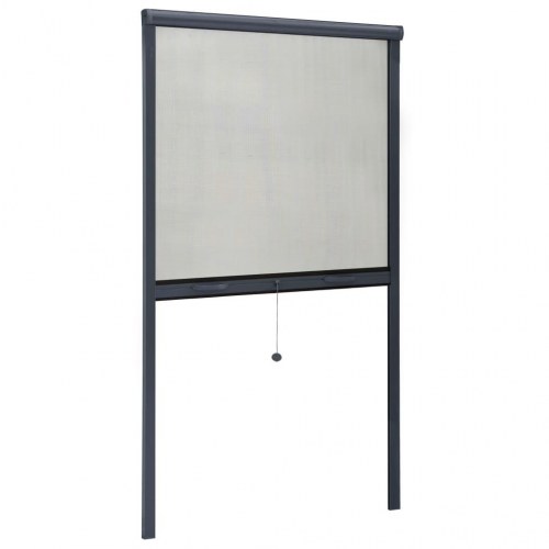 Nedrulleligt insektnet til vinduer 90x170 cm antracitgrå