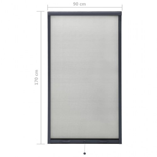 Nedrulleligt insektnet til vinduer 90x170 cm antracitgrå