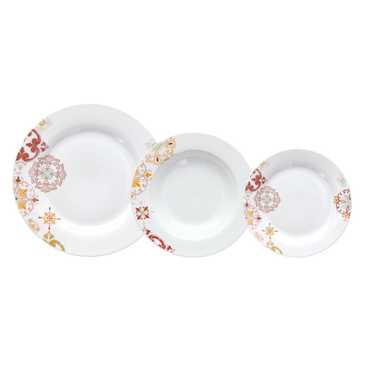Spisestel Bourgogne Sennep Porcelæn 1 cm 37 x 23 x 30 cm 18 Dele