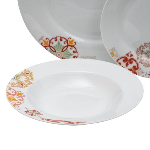Spisestel Bourgogne Sennep Porcelæn 1 cm 37 x 23 x 30 cm 18 Dele