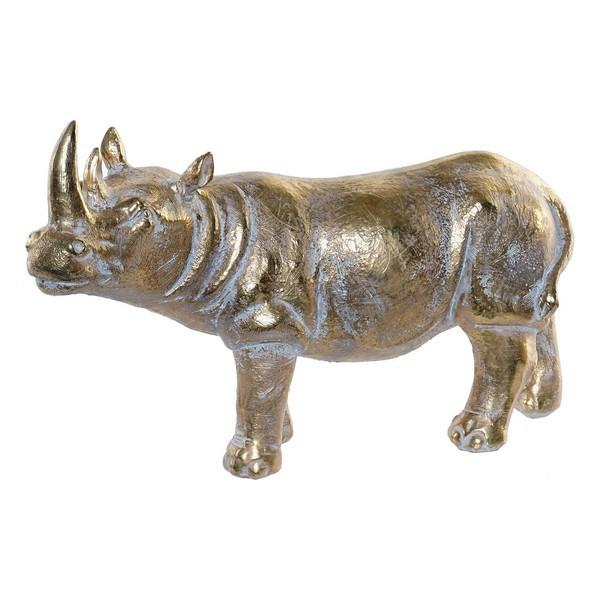 Dekorativ figur Dekodonia Harpiks Næsehorn (43 x 14 x 24 cm)