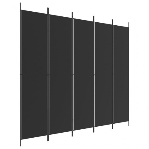 5-panels rumdeler 250x220 cm stof sort