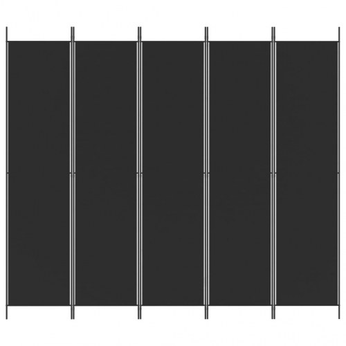 5-panels rumdeler 250x220 cm stof sort