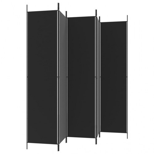 5-panels rumdeler 250x220 cm stof sort