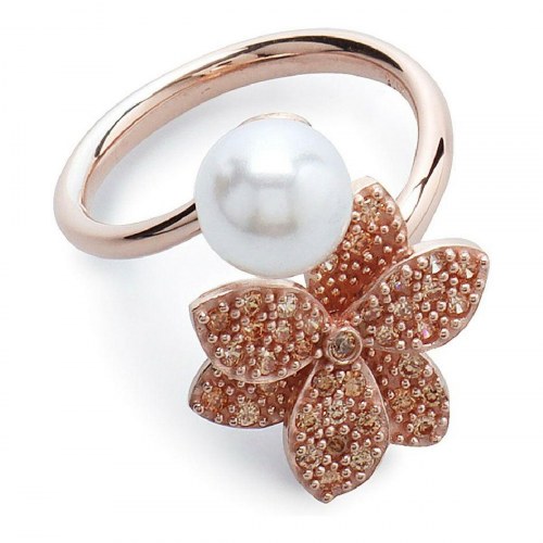 Ring til kvinder, sterling sølv, pink - str. 16