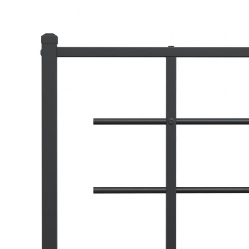 Sengegavl 150 cm metal sort