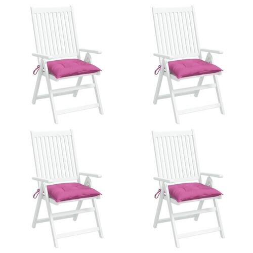 Stolehynder 4 stk. 40x40x7 cm stof lyserød