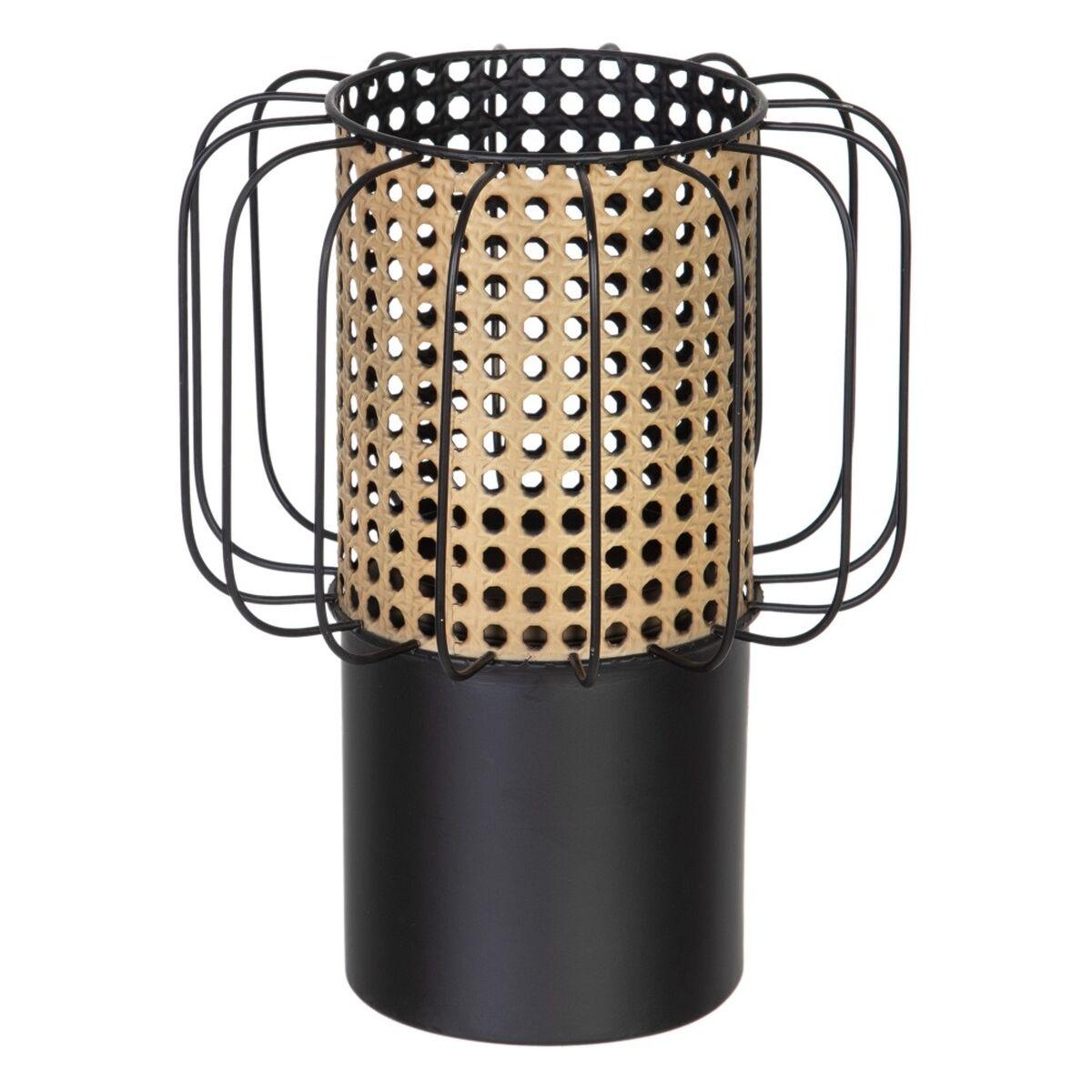 Lyseholder 23 X 23 X 28 Cm Natur Sort Metal
