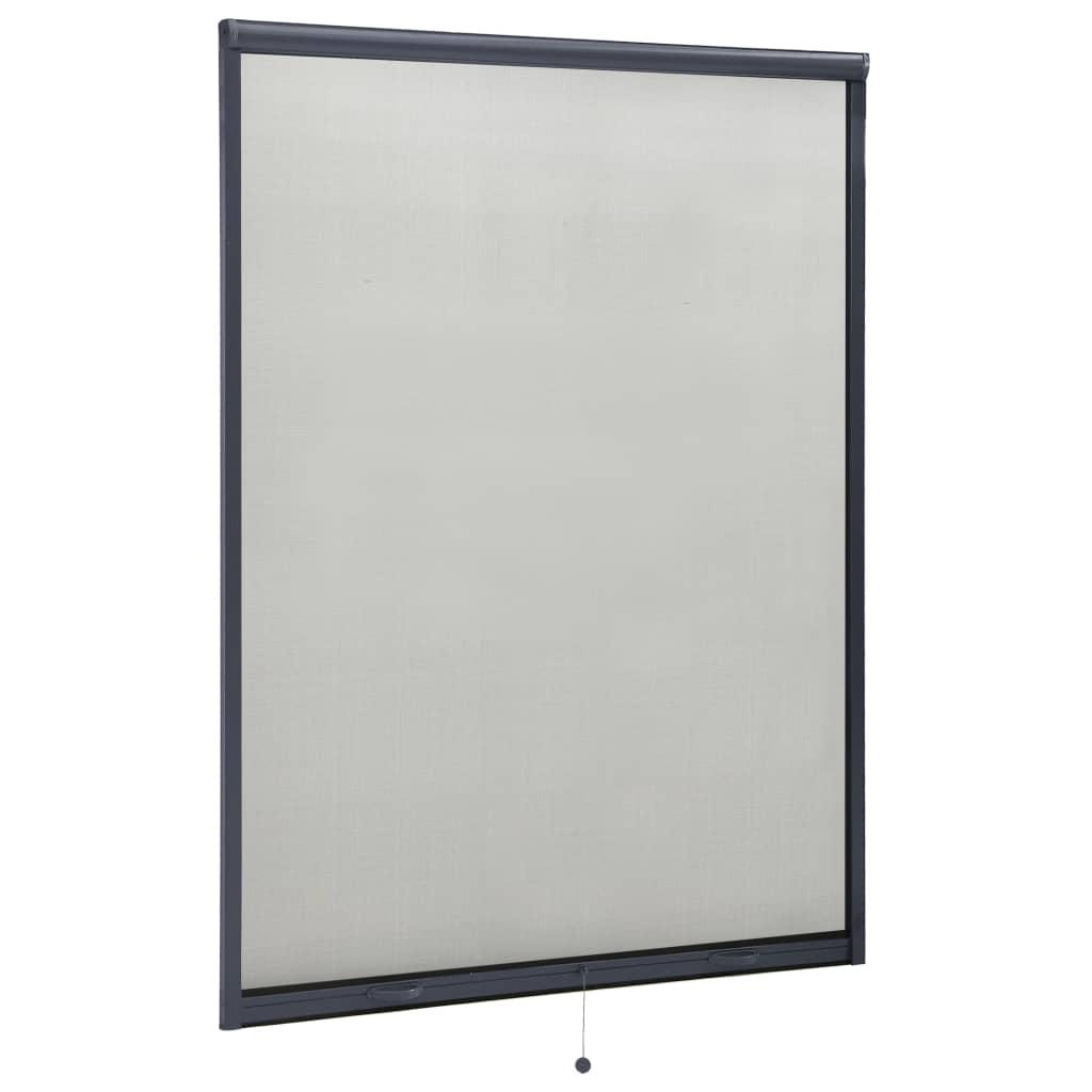 Nedrulleligt insektnet til vinduer 130x170 cm antracitgrå