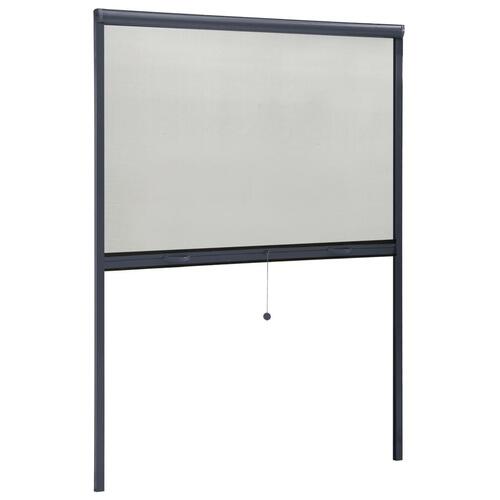 Nedrulleligt insektnet til vinduer 130x170 cm antracitgrå