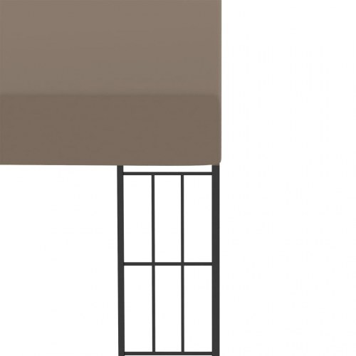 Vægmonteret pavillon 4x3 m stof gråbrun