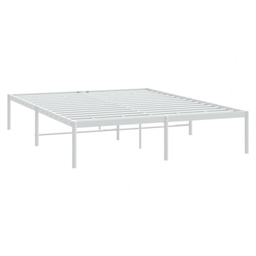 Sengeramme i metal 140 x 190 cm - hvid