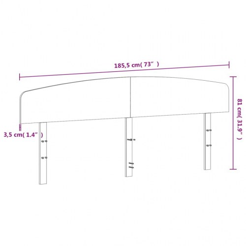 Sengegavl 180 cm massivt fyrretræ hvid