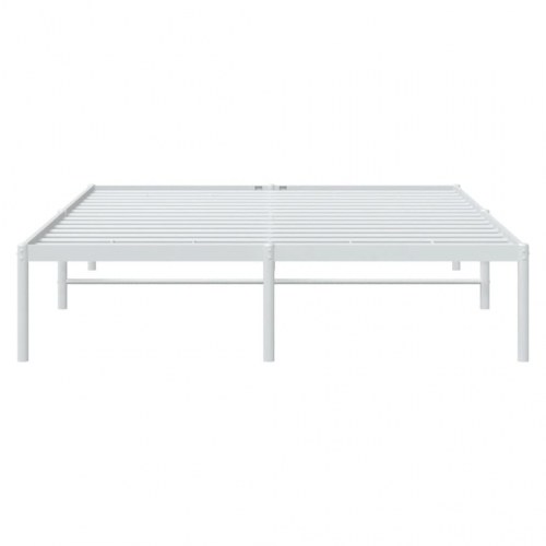 Sengeramme i metal 150 x 200 cm - hvid