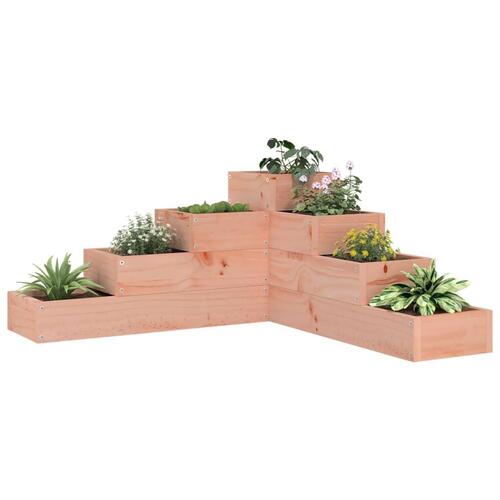 Plantekasse 4 niveauer 80,5x79x36 cm massivt douglasgran