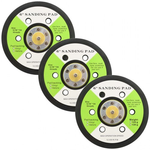 Slibepuder med 6 huller 3 stk. 15 cm
