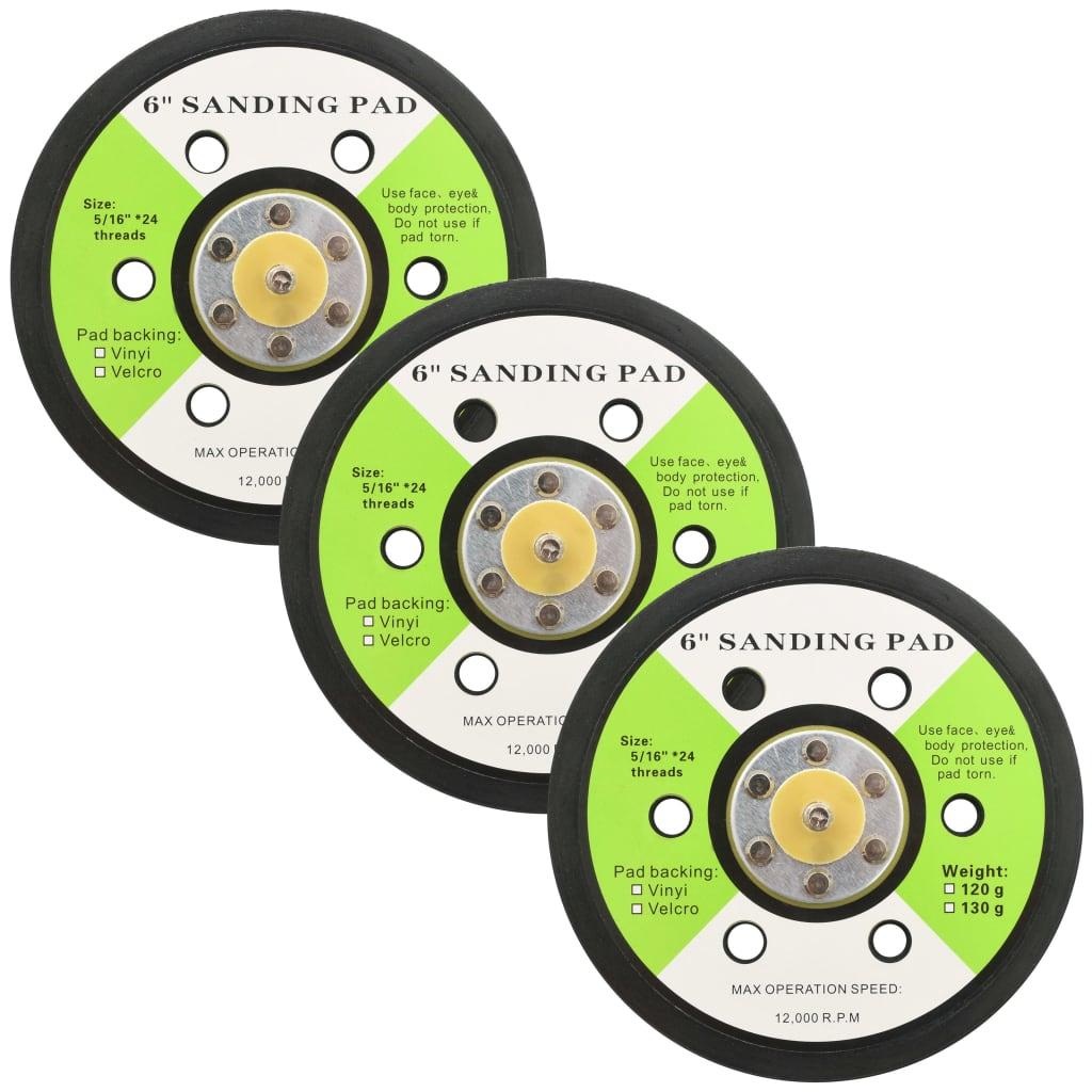 Slibepuder med 6 huller 3 stk. 15 cm