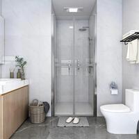 Brusedør 71x190 cm klart sikkerhedsglas