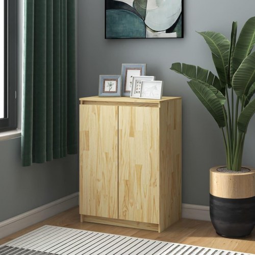 Skænk 60×36×84 cm i massivt fyrretræ - naturlig
