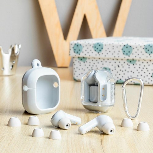 Trådløse høretelefoner med opladningsetui - grå