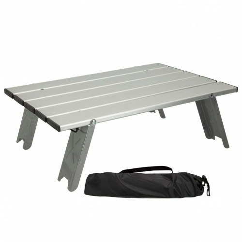 Aktive sammenklappeligt campingbord i aluminium, sølv - 40 x 13 x 28,5 cm (4 stk.)