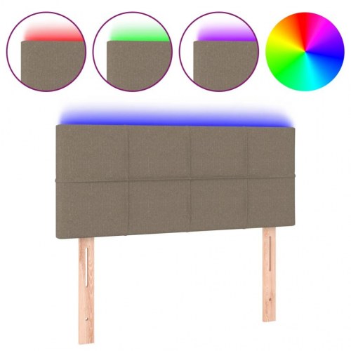 Sengegavl med LED-lys 90 x 5 x 78/88 cm - gråbrun