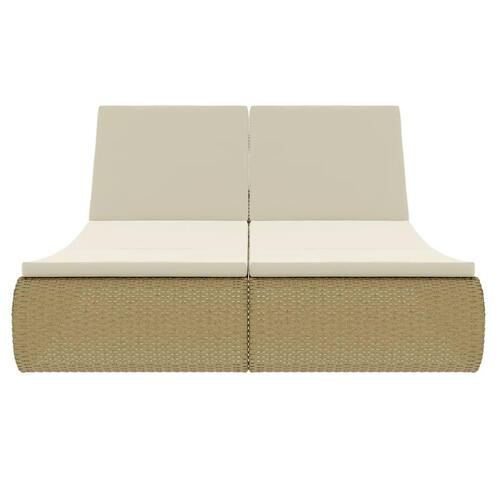 Loungeseng polyrattan beige