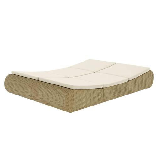 Loungeseng polyrattan beige
