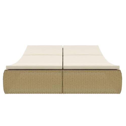 Loungeseng polyrattan beige