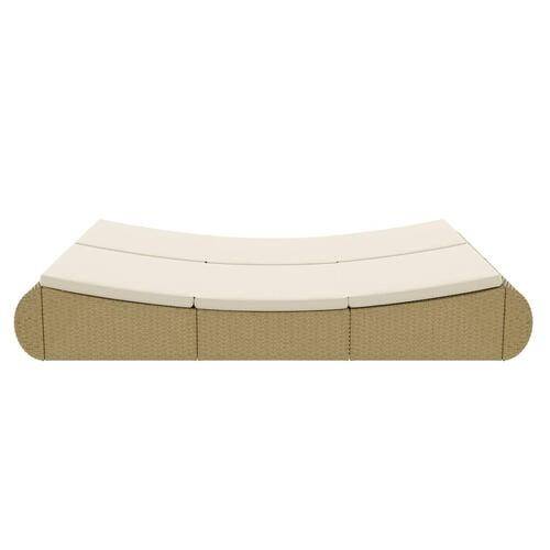 Loungeseng polyrattan beige