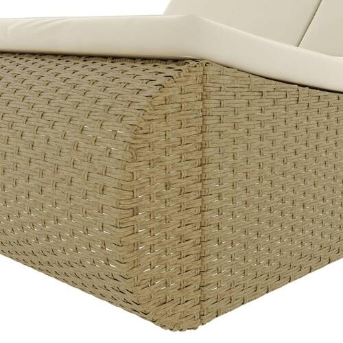 Loungeseng polyrattan beige