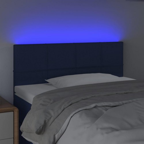Sengegavl med LED-lys 90 x 5 x 78/88 cm - blå
