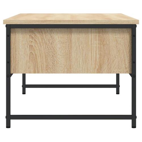 Sofabord 101x49x39,5 cm konstrueret træ sonoma-eg