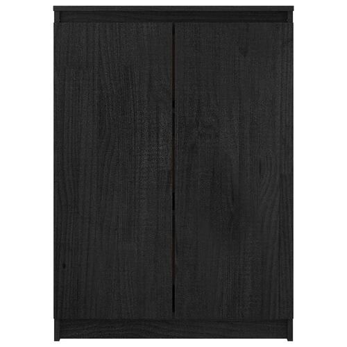 Skænk 60x36x84 cm massivt fyrretræ sort