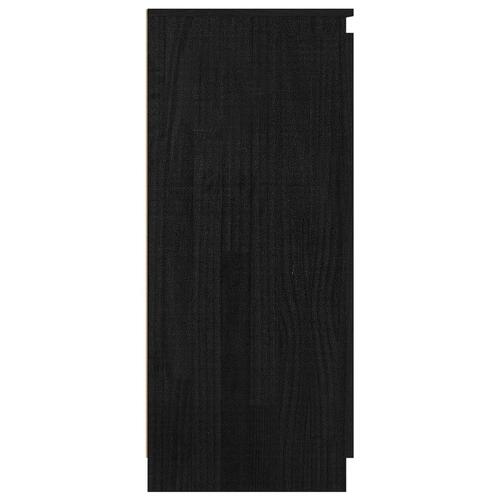 Skænk 60x36x84 cm massivt fyrretræ sort