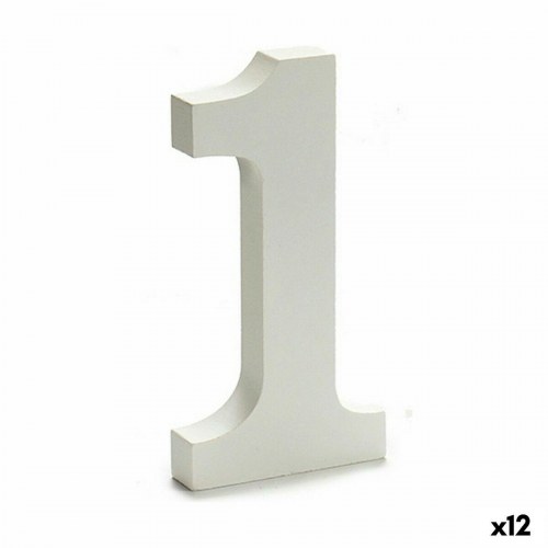 Tal 1 - hvid dekorationsfigur, 1,8 × 21 × 17 cm (12 stk.)